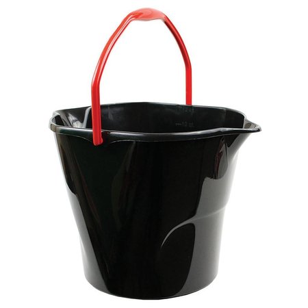 LIBMAN COMMERCIAL 3 Gallon Round Utility Bucket, Black, 6PK 517